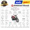 ชุดสี Wave125-I ปี2018-2020 NH262 สีเทา-แดง แท้ศูนย์ ยี่ห้อ Honda