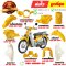 ชุดสี SUPER CUB สีเหลือง Y216 ปี2021-2022 รุ่นฝาครอบโช๊คเดี่ยว แท้ศูนย์ ยี่ห้อ Honda  By ไทยนำอะไหล่ยนต์