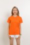 เสื้อยืด [สีส้ม] คอกลม แขนสั้น Cotton แท้100% No. 32 เสื้อยืดแขนสั้น