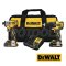 DCK2214E2-B1 ชุดคอมโบสว่านกระแทกไร้สาย + ไขควงกระแทกไร้สาย 20V MAX. พร้อมแบตเตอรี่ POWERSTACK 1.7AH (2 ก้อน) + แท่นชาร์จเร็ว + กระเป๋าผ้า "DEWALT" ดีวอลท์