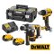 DCK2215P2T-B1 ชุดคอมโบสว่านไขควงไร้สาย + สว่านโรตารี่ไร้สาย 20V MAX. พร้อมแบตเตอรี่ 5.0AH (2 ก้อน) + แท่นชาร์จเร็ว + กล่อง TSTAK DEEP "DEWALT" ดีวอลท์