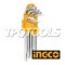 INGCO-HHK13091 ประแจแอลหกเหลี่ยมหัวจีบ 9 ชิ้น (ยาว) T10-T50