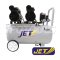 JOS-250 ปั๊มลมไร้น้ำมัน OIL FREE ความจุ 50 ลิตร 550Wx2 รอบมอเตอร์ 1380 รอบ/นาที JET OIL FREE TYPE AIR COMPRESSORS