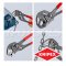 KNIPEX 8601300 คีมประแจขันน็อตในตัวเดียว / คีมคอเลื่อน 12 นิ้ว /  300 มม. เหล็กรมดำ ด้ามบางพลาสติกกันลื่น KNIPEX คะนิเพค คีมช่างมืออาชีพอันดับ 1 MADE IN GERMANY