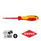 KNIPEX 982401 ไขควงปากแฉก ขนาดหัว PH1x80x187 มม. (หัวไขควง+ความยาวแกน+ความยาวทั้งตัว) VDE1000V ด้ามฉนวนกันไฟฟ้า KNIPEX คะนิเพค คีมช่างมืออาชีพอันดับ 1 MADE IN GERMANY