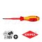 KNIPEX 982502SL ไขควงแกนสลิมปาก PZ ขนาดหัว PZ2x100x212 มม. (หัวไขควง+ความยาวแกน+ความยาวทั้งตัว) VDE1000V ด้ามฉนวนการไฟฟ้า KNIPEX คะนิเพค คีมช่างมืออาชีพอันดับ 1 MADE IN GERMANY