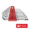 PB212H10 ชุดประแจหกเหลี่ยมหัวบอลสั้น ขนาด 1.5-10 มม. (8 ตัวชุด) PB SWISS TOOLS