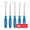 PB7685 ชุดตะขอเกี่ยวโอริงซองหนัง 5 ตัวชุด (ด้ามน้ำเงิน) สำหรับติดตั้ง ถอดซีลโอริง PB SWISS TOOLS