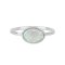 Lab Created White Opal Rhodium Over Sterling Silver Ring
