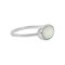 Lab Created White Opal Rhodium Over Sterling Silver Ring