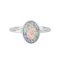 Lab Created Pink Opal Rhodium Over Sterling Silver Ring