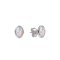Lab Created Pink Opal Rhodium Over Sterling Silver Stud Earrings