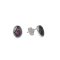 Lab Created Black Opal Rhodium Over Sterling Silver Stud Earrings