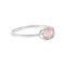 Lab Created Pink Opal Rhodium Over Sterling Silver Ring