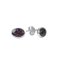 Lab Created Black Opal Rhodium Over Sterling Silver Stud Earrings