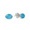 Lab Created Light Blue Opal Opal Rhodium Over Sterling Silver Stud Earrings