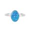 Lab Created Blue Opal Rhodium Over Sterling Silver Stud Earrings