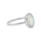 Lab Created White Opal Rhodium Over Sterling Silver Ring