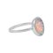 Lab Created Pink Opal Rhodium Over Sterling Silver Ring