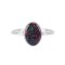 Lab Created Black Opal Rhodium Over Sterling Silver Ring