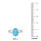 Lab Created Light Blue Opal Rhodium Over Sterling Silver Ring