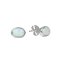 Lab Created Pink Opal Rhodium Over Sterling Silver Stud Earrings