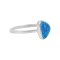 Lab Created Blue Opal Rhodium Over Sterling Silver Ring
