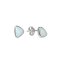 Lab Created White Opal Rhodium Over Sterling Silver Stud Earrings