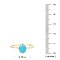 Blue Sleeping Beauty Turquoise 18k Yellow Gold Over Silver Ring