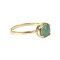 Green Kingman Turquoise 18k Yellow Gold Over Silver Ring