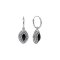 Black Onyx Sterling Silver Hoop Earrings