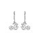 Sterling Silver Rhodium Over Squirrel Earrings