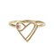 Pink Sapphire 18k Yellow Gold Over Silver Heart Ering