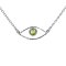 Tourmaline Rhodium Over Sterling Silver Evil Eye Necklace