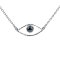 Tourmaline Rhodium Over Sterling Silver Evil Eye Necklace