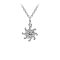 Sterling Silver flower Pendant With Chain