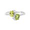 Peridot Rhodium Over Sterling Silver Ring