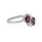 Red Garnet Rhodium Over Sterling Silver Ring