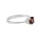 Red Garnet Rhodium Over Sterling Silver Ring