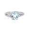 Sky Bkue Topaz Rhodium Over Sterling Silver Ring