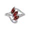 Red Garnet Rhodium Over Sterling Silver Ring