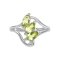 Peridot Rhodium Over Sterling Silver Ring