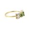 Peridot with Sky Blue Topaz 18k Yellow Gold Over Silver Ring