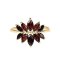 Red Garnet 18k Yellow Gold Over Silver Ring