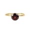 Red Garnet 18K Yellow Gold Over Silver Ring