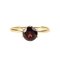 Red Garnet 18k Yellow Gold Over Silver Ring