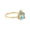 Sky Blue Topaz with Garnet 18k Yellow Gold Over Silver Ring