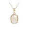 Moonstone 18k Yellow Gold Over Silver Pendant With Chain
