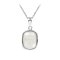 Moonstone Rhodium Over Silver Pendant With Chain