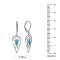 Turquoise Rhodium Over Silver Heart Earrings